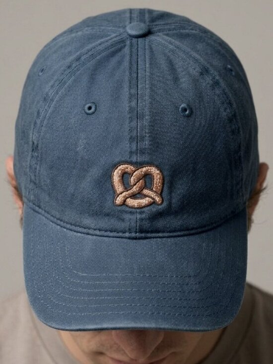 Unbranded Other - Pretzel Baseball Cap Blue Navy Classic 6-Panel Unstructured Hat Men Women Unisex